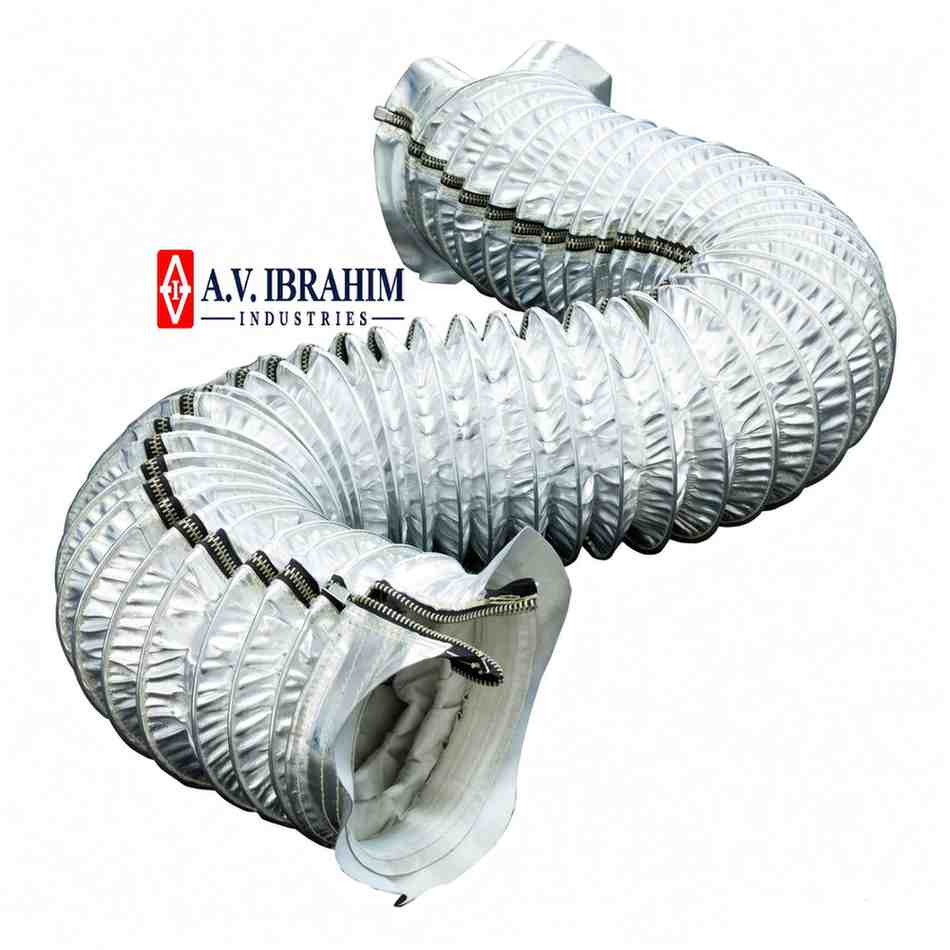 Alu and silicon coated glass fabric bellow